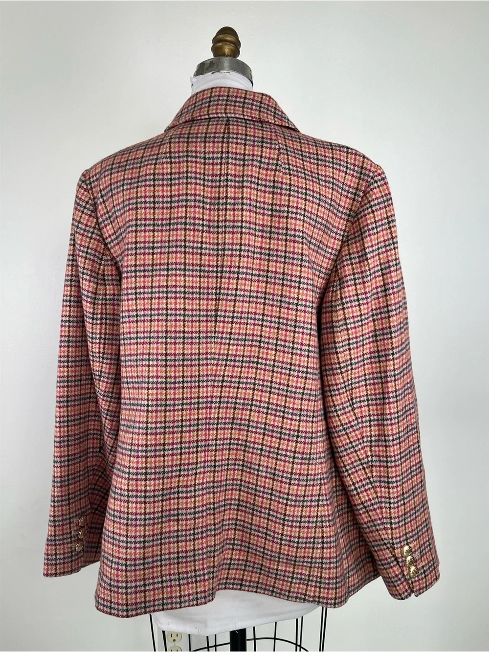 EUC! Talbots Classic Shetland Blazer - Apple Plaid Size 16W